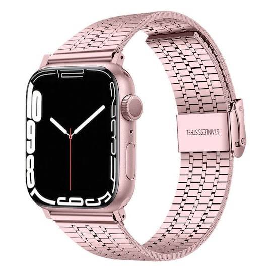 Mesh Rannekoru ruostumatonta terästä  Apple Watch 7  (41mm) - Vaalea