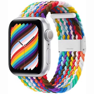 Punottu elastinen rannekoru Apple watch 6 (44mm) - pride edition