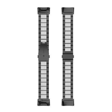 Rannekoru ruostumatonta terästä Fitbit Charge 5 - Musta/hopea