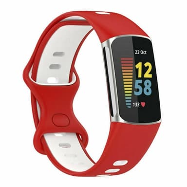 Twin Sport Rannekoru Armband Fitbit Charge 5 - Punainen/valkoinen