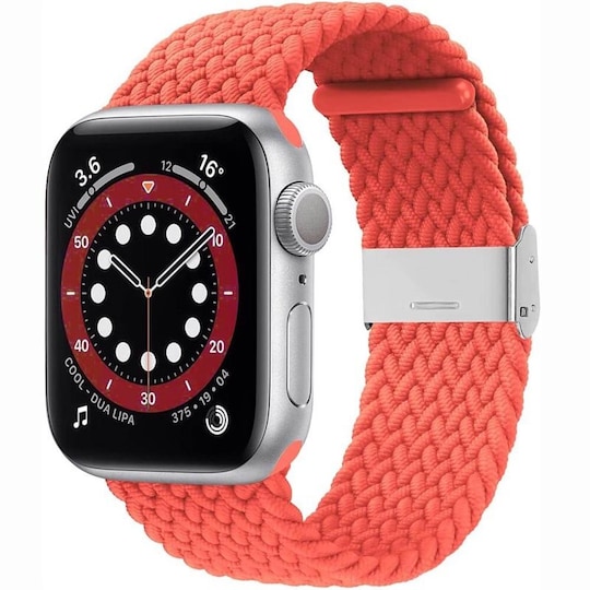 Punottu elastinen rannekoru Apple watch 6 (40mm) - punainen