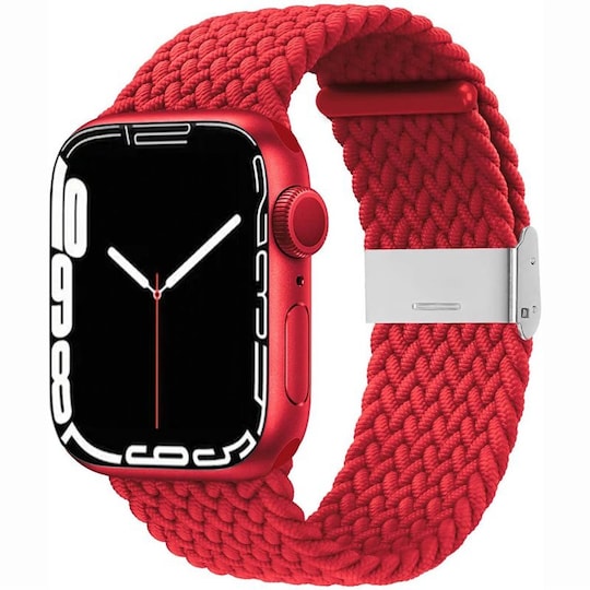 Punottu elastinen rannekoru Apple Watch 7 (45mm) - darkred