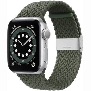 Punottu elastinen rannekoru Apple watch 6 (44mm) - Army