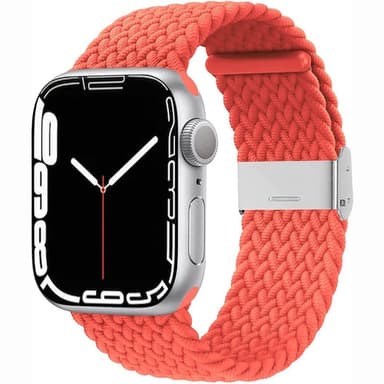 Punottu elastinen rannekoru Apple Watch 7 (41mm) - punainen