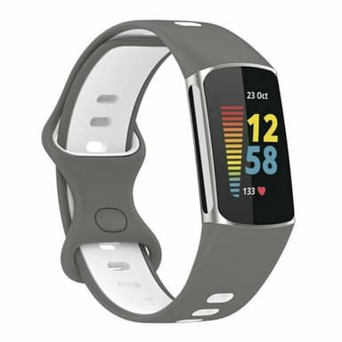 Twin Sport Rannekoru Armband Fitbit Charge 5 - Harmaa/valkoinen