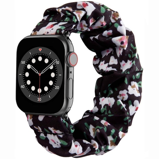 Scrunchie elastinen rannekoru Apple Watch 6 (44mm) - Classic flower