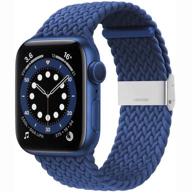 Punottu elastinen rannekoru Apple watch 6 (44mm) - sininen