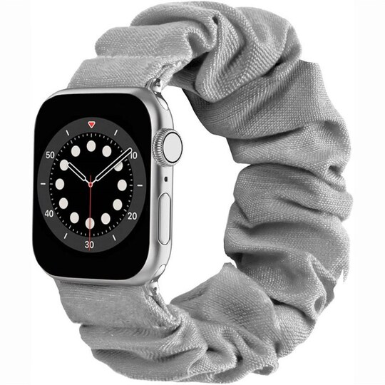 Scrunchie elastinen rannekoru Apple Watch 6 (40mm) - Harmaa