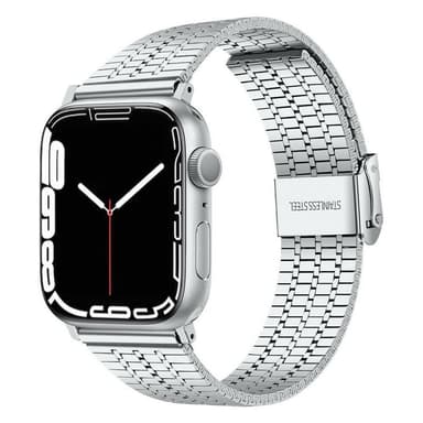 Mesh Rannekoru ruostumatonta terästä  Apple Watch 7  (41mm) - Hopea