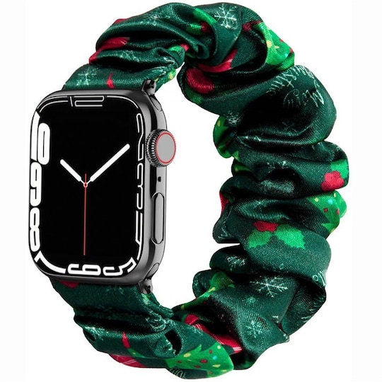 Scrunchie elastinen rannekoru Apple Watch 7 (41mm) - Christmastree