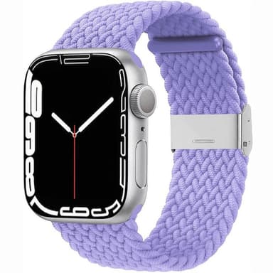 Punottu elastinen rannekoru Apple Watch 7 (45mm) - lightpurple