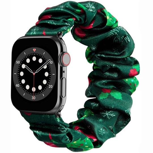 Scrunchie elastinen rannekoru Apple Watch 6 (44mm) - Christmastree