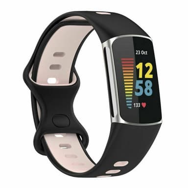 Twin Sport Rannekoru Armband Fitbit Charge 5 - Musta/pinkki