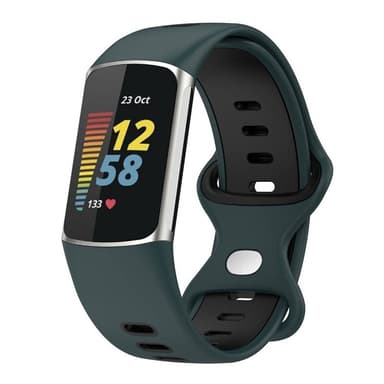 Twin Sport Rannekoru Armband Fitbit Charge 5 - Oliivinvihreä/musta