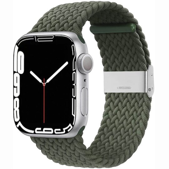 Punottu elastinen rannekoru Apple Watch 7 (41mm) - Army