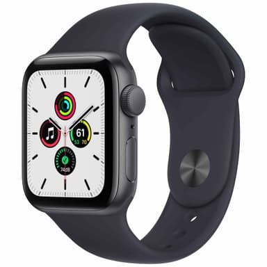 Apple Watch SE 40 mm GPS (harmaa alu./keskiyö sport-ranneke)