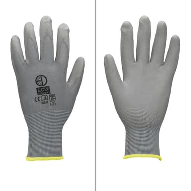ECD-120 Germany pari PU-työkäsineitä, koko 8-M, Gray, mekaanikko käsineet