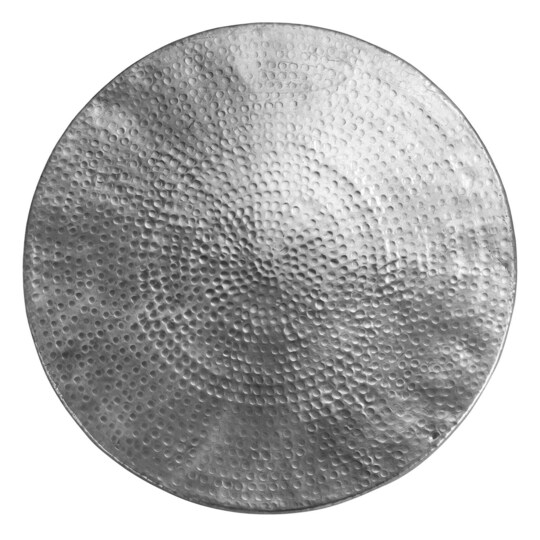 WOMO-DESIGN sohvapöytä olohuoneen sohvapöytä alumiini Ø 60x30,5 cm hopea