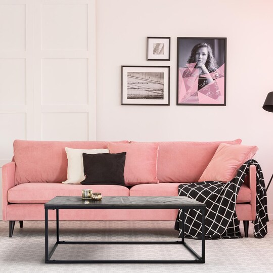 WOMO-DESIGN design-sohvapöytä 120 x 60 cm suorakulmainen harmaa massiivipuu