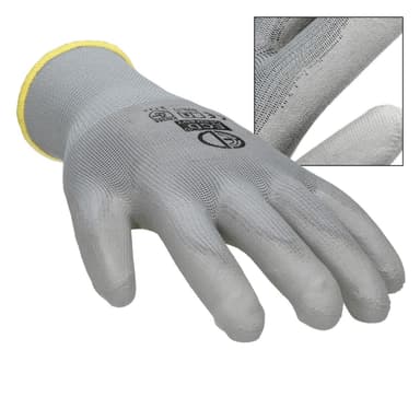 ECD-36 Germany pari PU-työkäsineitä, koko 8-M, Gray, mekaanikko käsineet