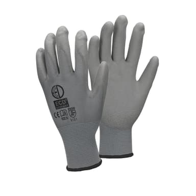 ECD-36 Germany pari PU-työkäsineitä, koko 10-XL, harmaa, mekaanikko käsineet