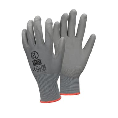 ECD-12 Germany pari PU-työkäsineitä, koko 7-S, Gray, mekaanikko käsineet