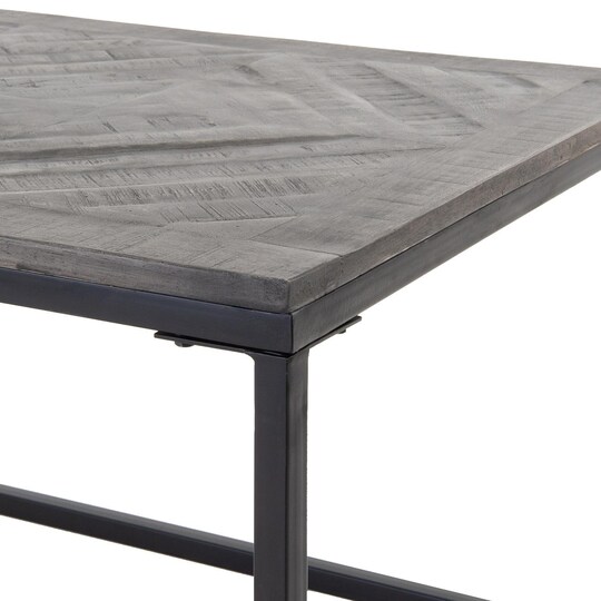 WOMO-DESIGN design-sohvapöytä 120 x 60 cm suorakulmainen harmaa massiivipuu