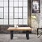 WOMO-DESIGN sohvapöytä 100x60x47 cm massiivipuusta, metallirunko, teollinen