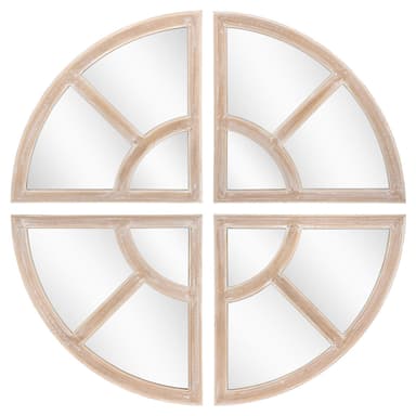 Womo Design Wall Mirror Shabby Chic Ø120cm, ainutlaatuinen käsintehty peili,