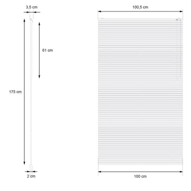 ECD Germany Alumiinikaihtimet 100 x 175 cm - musta - alumiinilamelleja -