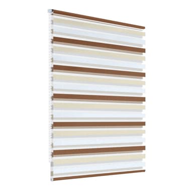 Kaksoissokkoutettu blind Duo blind rullaverho 90x230cm Valkoinen Beige Ruskea
