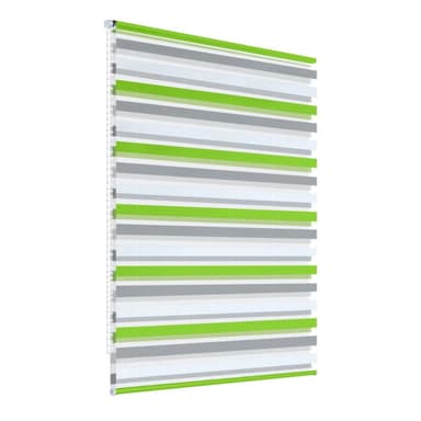 ECD Germany kaksoisrullo 60 x 150 cm - vihreä-harmaa-valkoinen - Klemmfix -