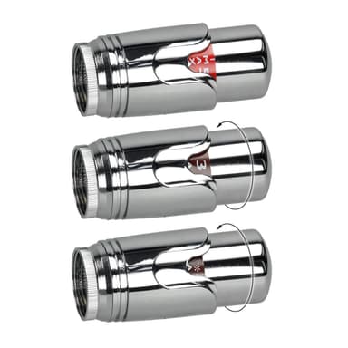 Patteritermostaatti Yhteysasetusryhmä Universal Chrome keskipitkän yhteys