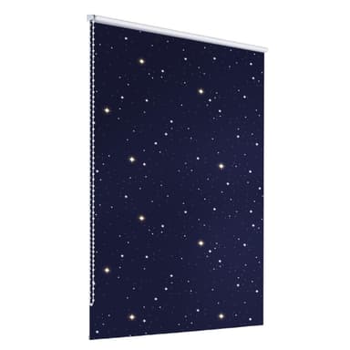 ECD Germany sähkökatkos sokea 45 x 150 cm sininen tähtien kanssa Klemmfix