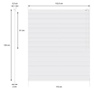 ECD Germany Alumiinikaihtimet 110 x 130 cm - musta - alumiinilamelleja -