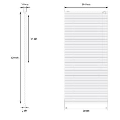 ECD Germany Alumiinikaihtimet 60 x 130 cm - musta - alumiinilamelleja -