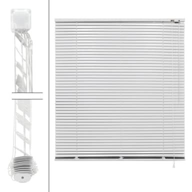 ECD Germany Alumiinikaihtimet 120 x 175 cm - Valkoinen - alumiinilamelleja -