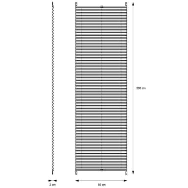 ECD Germany laskostettu kaihtimet 60 x 200 cm - kerma - Klemmfix - EasyFix -