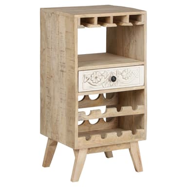Womo-Design Wine kaappi lasi ja laatikko, 45x90x40cm, ainutlaatuinen,