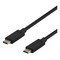 DELTACO USB-C -kaapeli, 0,5 m, USB 3.1 Gen 2, 10 Gbps, 60 W, musta