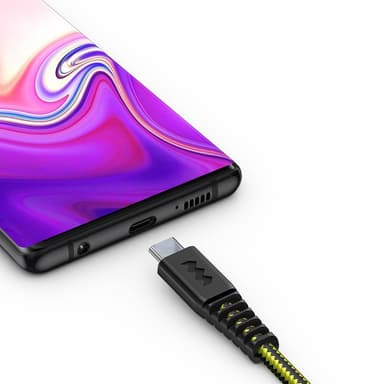 SOSKILD Latauspiuha USB-C till USB-C 1.5m Ultimate Strenght Svart/Gul