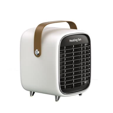 Kannettava lämpöpuhallin retro-design Valkoinen