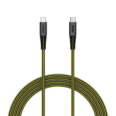 SOSKILD Latauspiuha USB-C till USB-C 1.5m Ultimate Strenght Svart/Gul