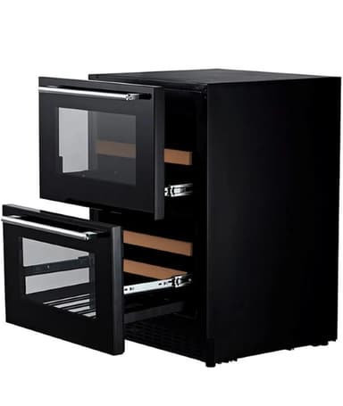 Sisäänrakennettu viininjäähdytin - WineCave 60DD Fullglass Black