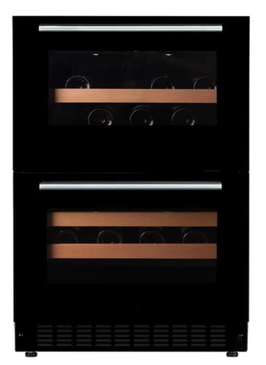 Sisäänrakennettu viininjäähdytin - WineCave 60DD Fullglass Black