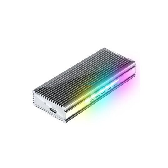 Maiwo K1685P4 RGB Maiwo K1687P2 M.2 SATA ja NVMe SSD -yhdistelmä–USB3.1 GEN2, 10 Gb/s, ulkoinen kotelo, alumiinia