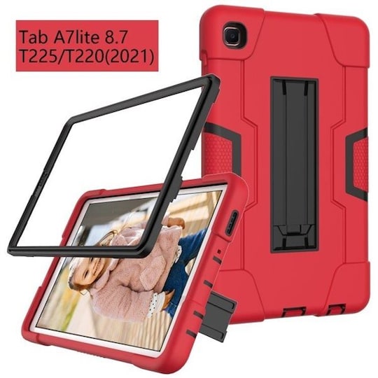 Shockproof Kotelo telineellä Samsung Galaxy Tab A7 10.4 (2020) Punainen/Musta