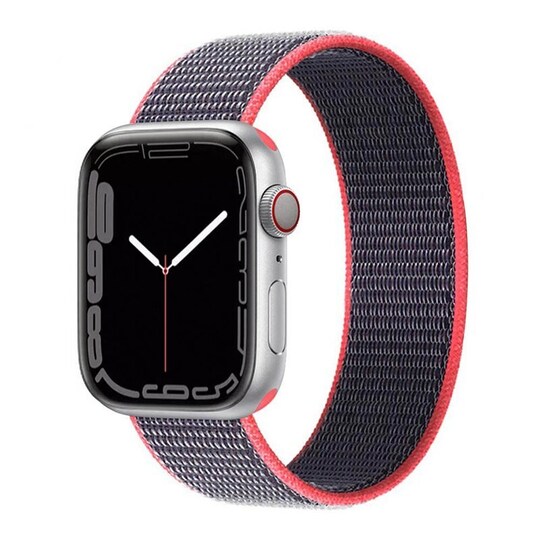 Nylonrannekoru Apple Watch 7 (45 mm) -Electic Pink