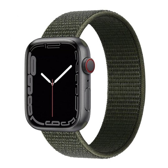 Nylonrannekoru Apple Watch 7 (41mm) -Military Khaki