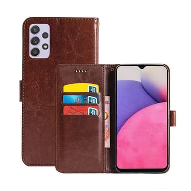 Samsung Galaxy A33 5G Lompakkokotelo 3-kortti  - ruskea